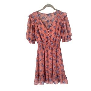 B. Smart Pink Dress w. Blue Flowers (size 1)